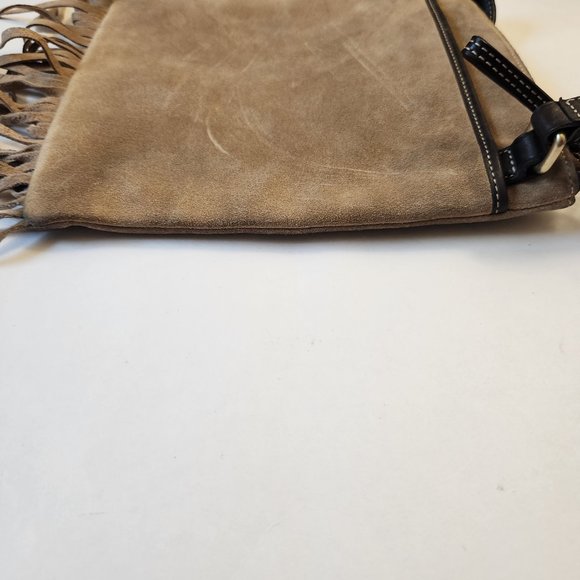 Vintage Coach Tan Suede Fringed Crossbody Bag - Picture 13 of 16